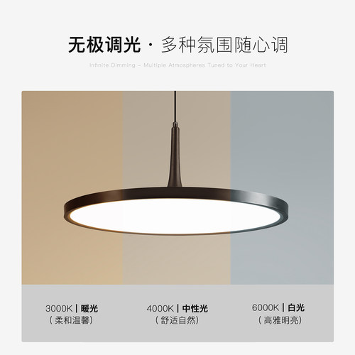 2026新款可升降led餐厅吊灯极简餐桌灯设计师创意卧室吧台灯具 - 图3