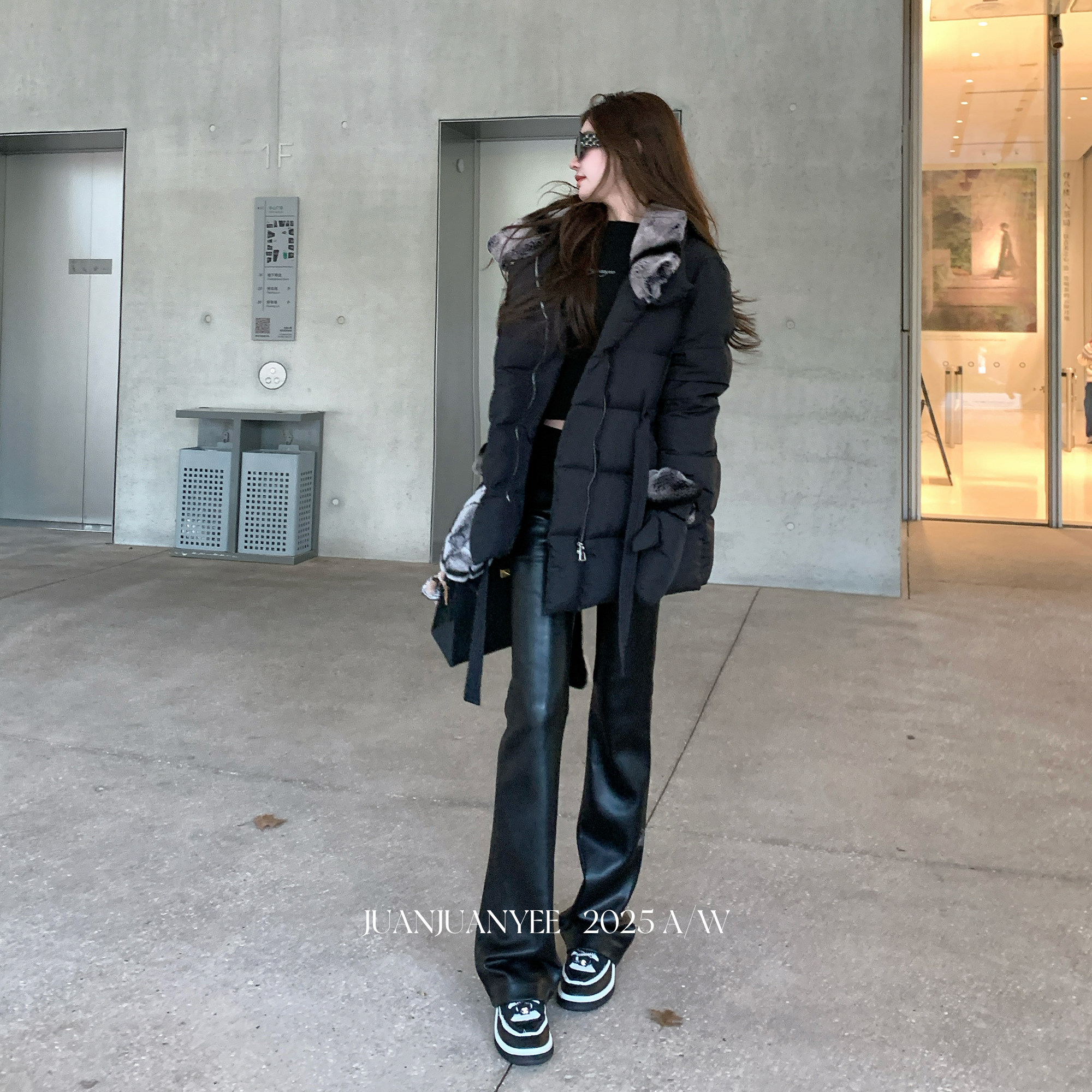 juanjuanyee【肯豆裤】高腰磨毛薄绒弹力微喇皮裤,淘宝优惠券,粉丝福利购,淘宝优惠卷