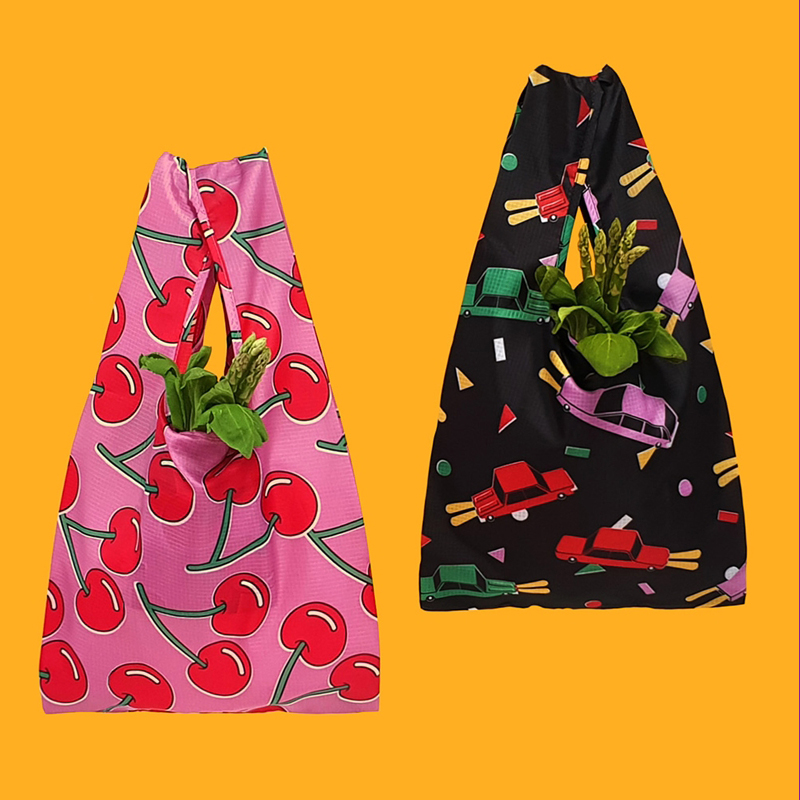 wiggle wiggle可折叠购物袋防水布袋环保袋便携手提袋买菜包袋子 - 图0