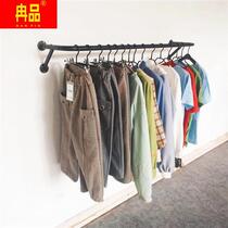 Clothing Shop Hanger Show Rack Upper Wall Positive Hanging Iron Art Display Stand Mens And Womens Clothing Store Shelves Wall Hung Hanger