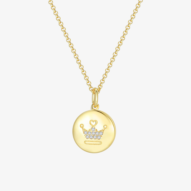 cambas刊芭思金冕圆币女轻奢锁骨链 cambas饰品项链