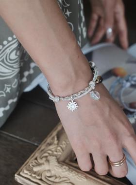 【Lunami 夜深见月】繁花胶囊系列蕾丝编织手绳 棕茶