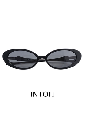 【INTOIT】BOUNCE系列椭圆猫眼复古风格墨镜-EMMA黑色