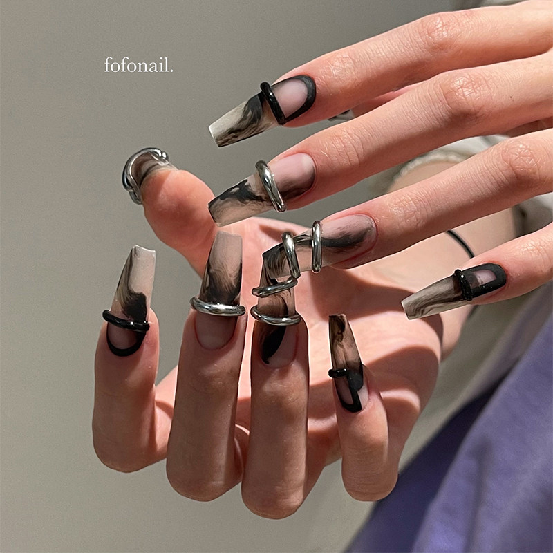 人间扳手|赛博朋克欧美辣妹伪藤条手工制作美甲鸳鸯条纹穿戴甲,淘宝优惠券,粉丝福利购,淘宝优惠卷