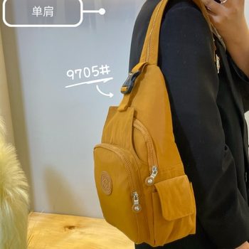 Handbag dual-use backpack women's washed nylon cloth shoulder bag outdoor travel bag broadcasting ຫນ້າເອິກ