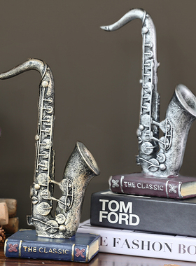 美式复古乐器萨克斯摆件做旧创意家居装饰品工艺礼品摆设