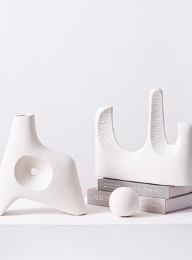 北欧轻奢假山不规则陶瓷工艺品摆件玄关展示柜酒柜电视柜装饰品