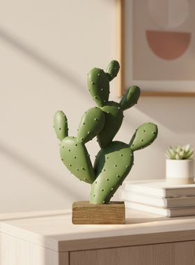 北欧家居装饰摆设树脂仙人掌客厅餐厅卧室电视机柜创意桌面摆件