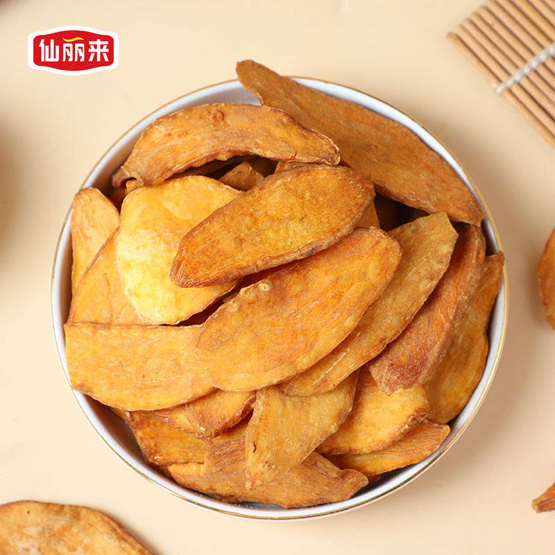 Non-fried farmhouse sweet potato slices, fresh-cut sweet potato slices, original crispy dried sweet potatoes, dried sweet potatoes, slightly hard texture