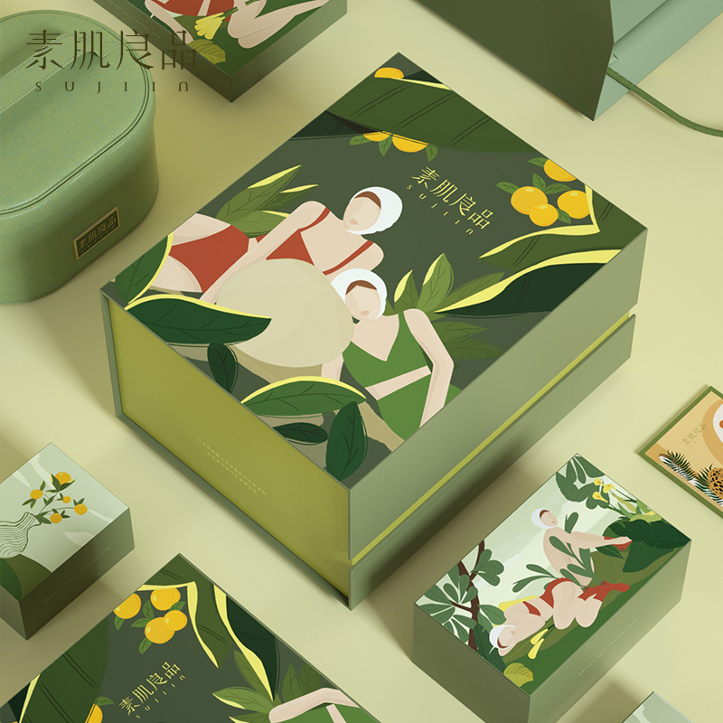 素肌良品新年礼盒果冻条红色女文胸 素肌良品文胸套装