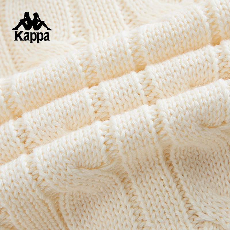 Kappa卡帕背靠背开衫毛衣女士2026新款复古纯棉编织外套上衣女款,淘宝优惠券,粉丝福利购,淘宝优惠卷