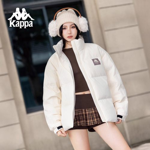 Kappa卡帕背靠背羽绒服情侣男女2025新款冬季短款面包服户外防寒 - 图3