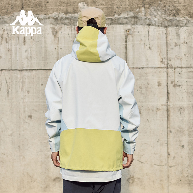 Kappa卡帕背靠背防泼水冲锋衣运动外套男连帽夹克户外休闲上衣潮,淘宝优惠券,粉丝福利购,淘宝优惠卷