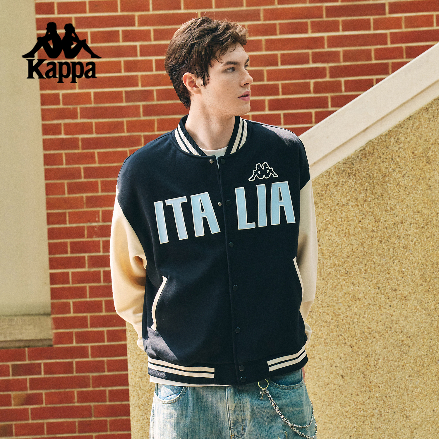 kappa卡帕背靠背夹克外套女秋季新款美式休闲运动棒球服男款上衣 - 图2