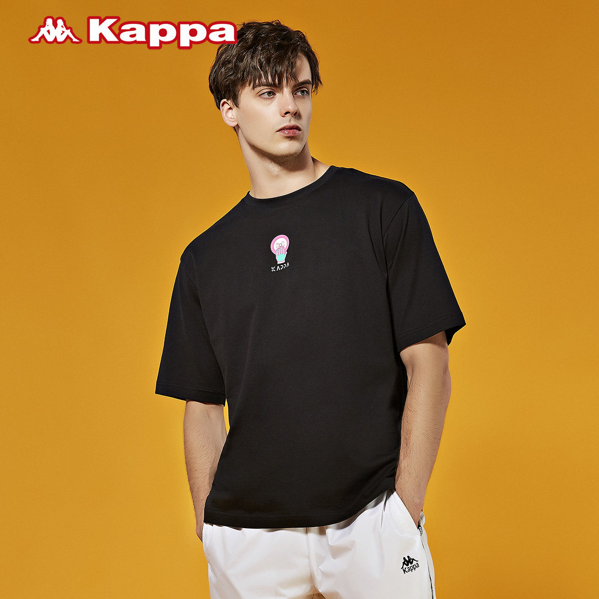 kappa卡帕outlets电音edm联名情侣男女运动短袖t恤夏
