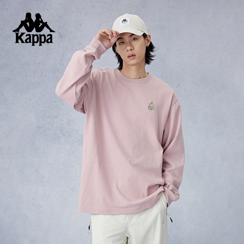 Kappa卡帕背靠背春秋新款纯棉运动上衣男士长袖t恤休闲卫衣套头衫,淘宝优惠券,粉丝福利购,淘宝优惠卷