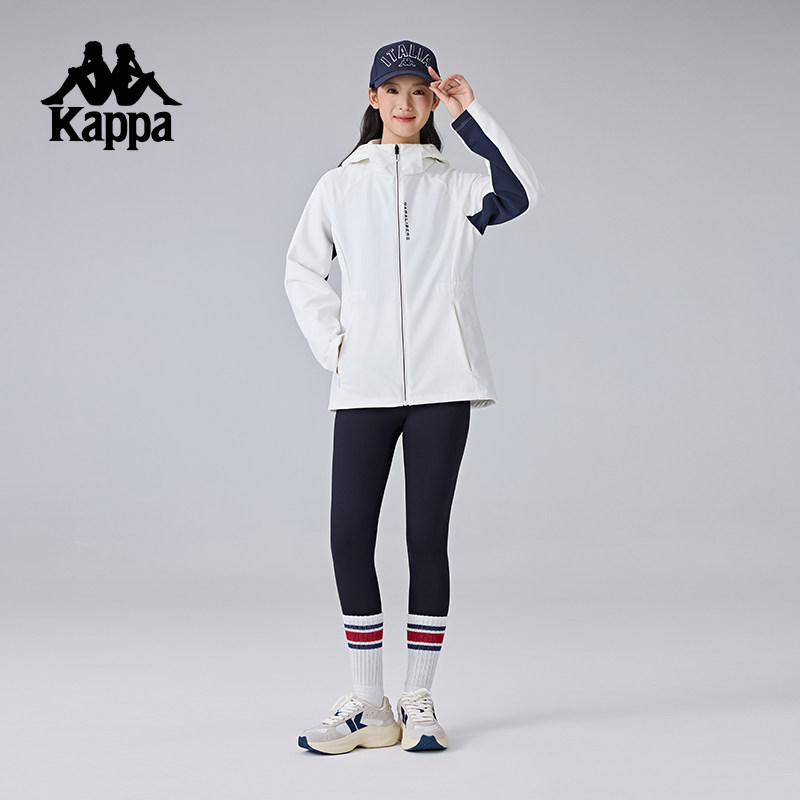 Kappa卡帕背靠背新款运动外套女款户外防泼水防风衣休闲收腰夹克,淘宝优惠券,粉丝福利购,淘宝优惠卷