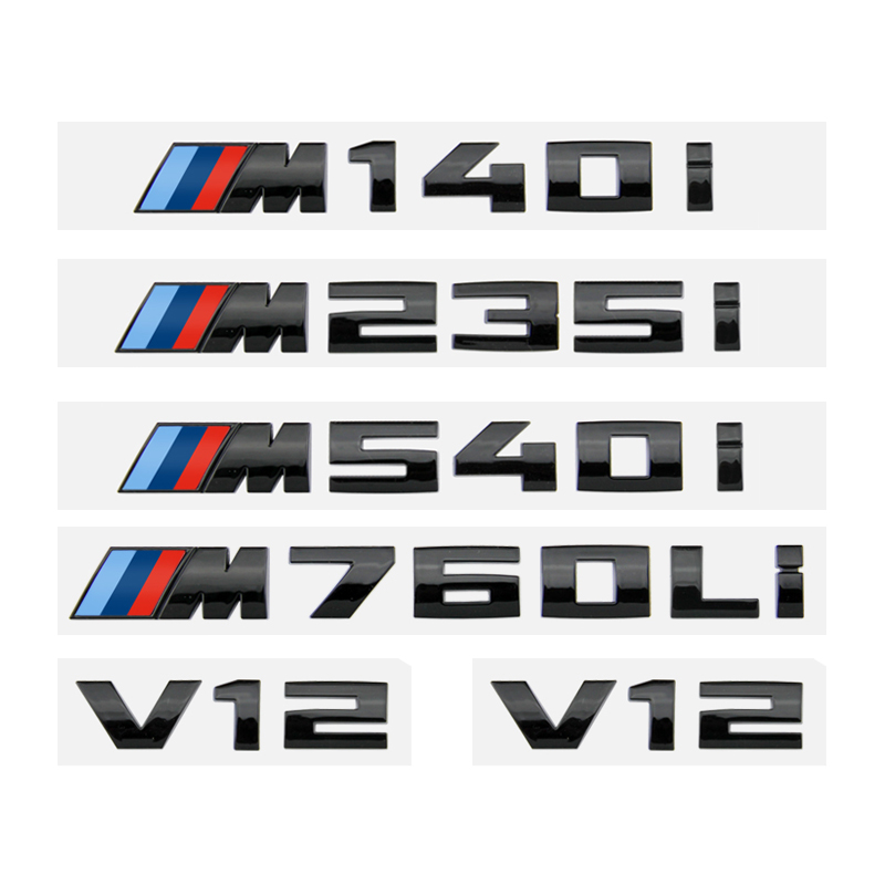 适用宝马车标M标改装新款1系5系7系M135i M550i M740li后标志车贴-图0