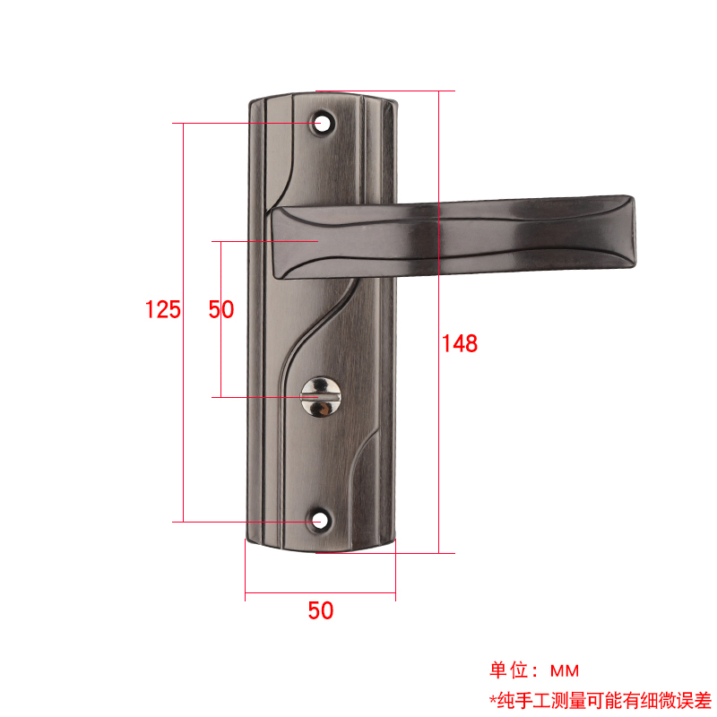 BK大单舌锁体门锁通用型木门卫生间厕所洗手间锁无钥匙125mm孔距 - 图2