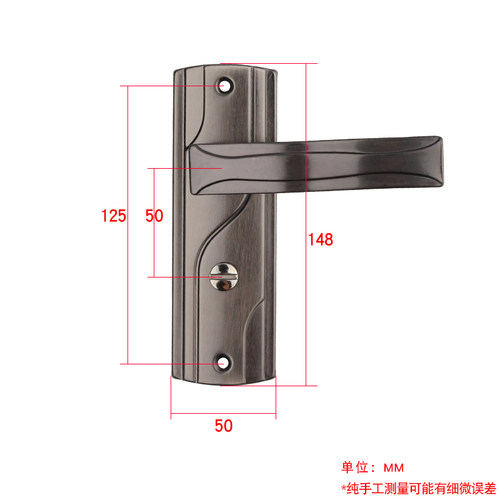 BK大单舌锁体门锁通用型木门卫生间厕所洗手间锁无钥匙125mm孔距 - 图1