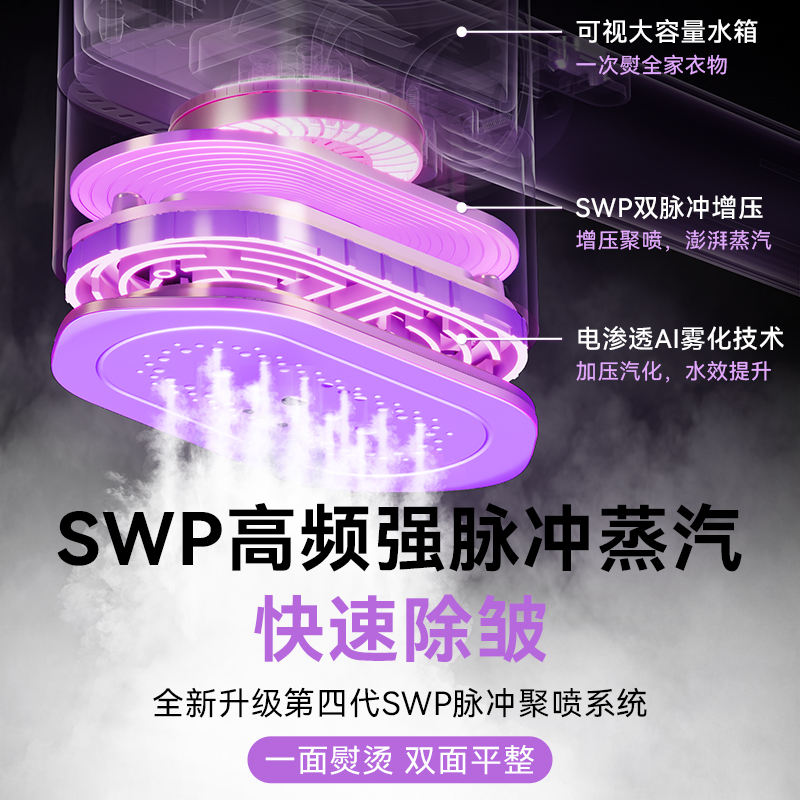 卡蛙手持挂烫机蒸汽式电熨斗家用便携可推可平烫机宿舍熨衣服神器