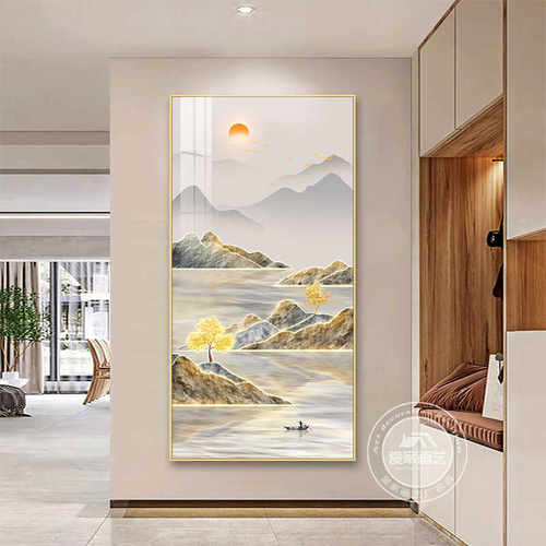 入门玄关装饰画客厅墙壁挂画玄关画现代轻奢玄关墙正对入户门壁画 - 图1