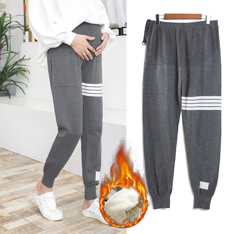 孕妇裤子春秋款外穿加绒宽松打底裤 孕鼠宝孕妇打底裤