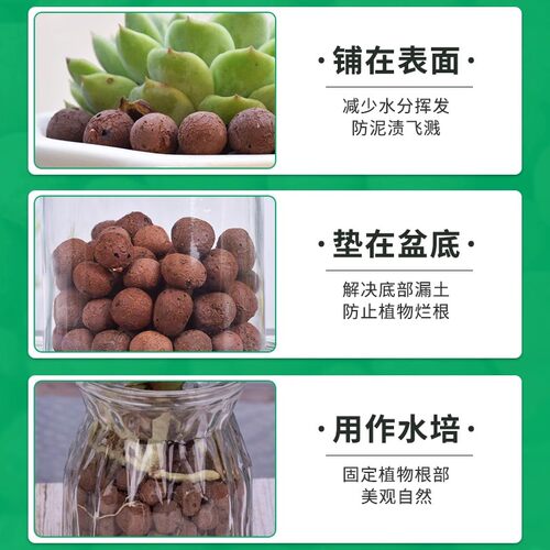 陶粒垫底花用回填卫生间铺面养花水培蜂窝透气颗粒多肉轻质陶土粒 - 图3