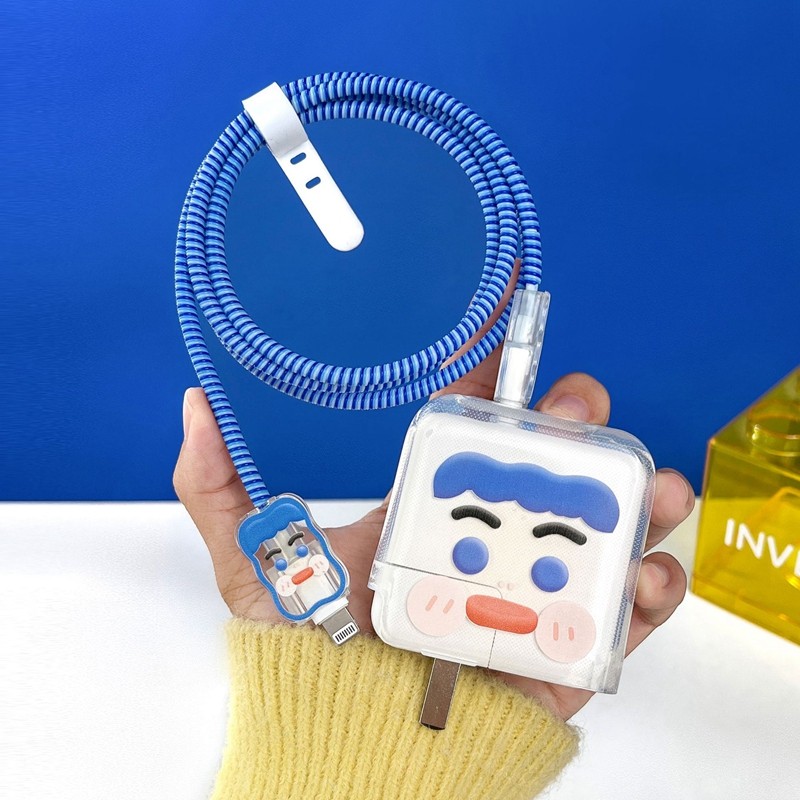 樱声适用苹果15promax数据线保护套新款咬线iPhone15充电保护壳30w透明全包防摔35w双口快充硅胶卡通可爱软壳,淘宝优惠券,粉丝福利购,淘宝优惠卷