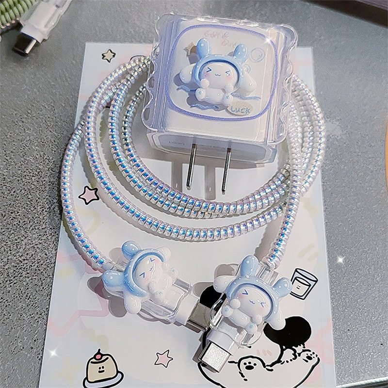 樱声适用苹果16充电器保护套iphone15promax可爱玉桂狗手机数据线保护缠线咬线器14plus充电线防折断保护绳,淘宝优惠券,粉丝福利购,淘宝优惠卷