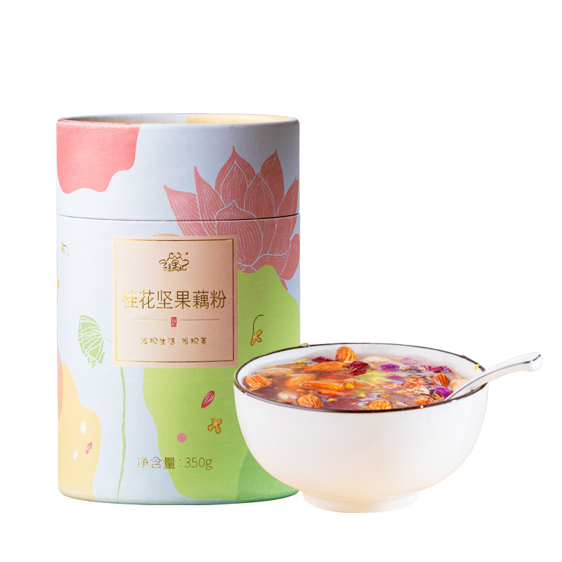寻藕记旗舰店藕粉坚果羹杭州特产正宗莲藕粉懒人代餐罐装西湖藕粉桂花坚果藕粉3