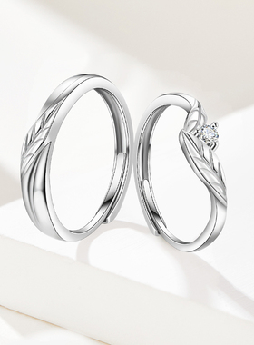 SD相枝相绕S925银锆石情侣对戒