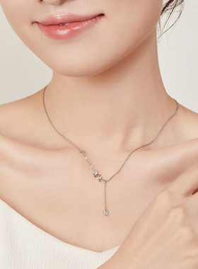 SD天然钻石蝴蝶吊坠Y型链