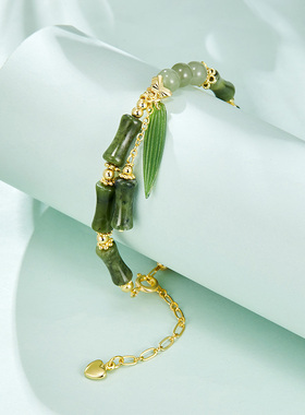 softdora/索缇朵上岸竹节手串国风新中式手链女轻奢气质优雅手饰