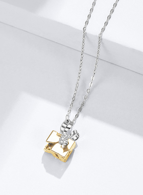 SD钻石项链立体爱心礼物盒锁骨链