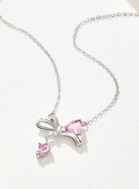 SD氧气女孩钻石蝴蝶结项链