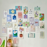 30 фотографий ~ INS WIND, бегущий к летней Земле Внезапной картины масляной карты карты карты карты спальни, стена рабочего стола, чтобы сфотографироваться