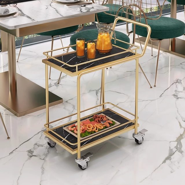 Hot sale of 10,000+ Nordic mobile dining cart push cart