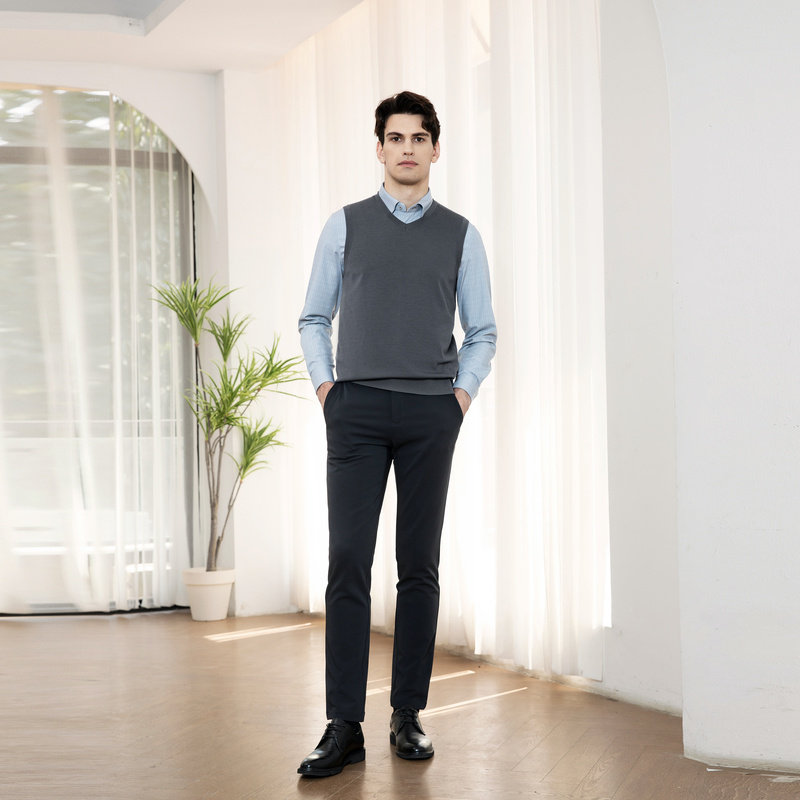 VICUTU威可多男士毛背心秋季舒适亲肤打底衫商务通勤百搭针织衫,淘宝优惠券,粉丝福利购,淘宝优惠卷