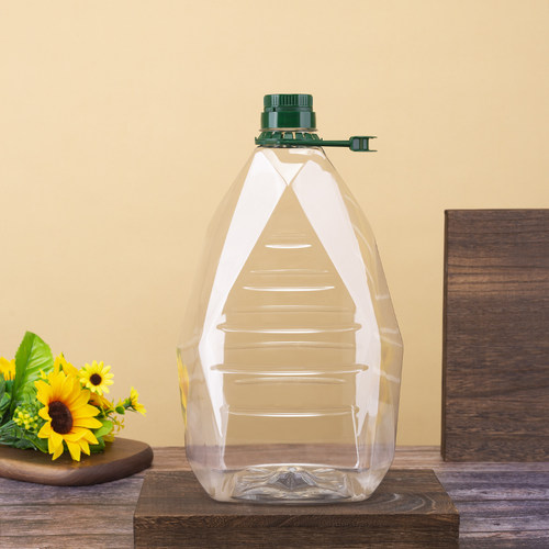 透明pet塑料油壶家用加厚花生山茶油桶5L10斤高端油瓶食用酒桶 - 图3