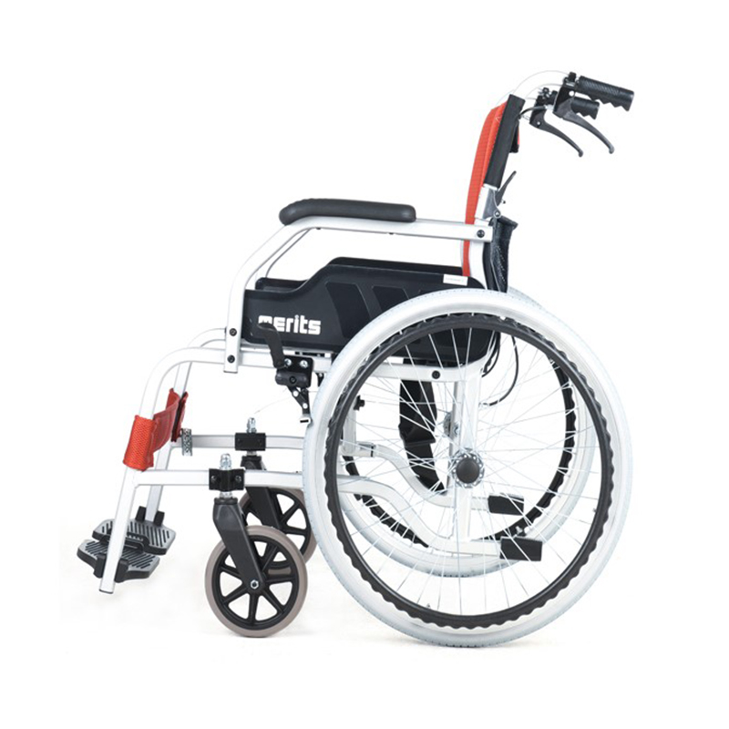 美利驰L115手动轮椅折叠轻便铝合金轮椅超轻残疾人老人轮椅车便携