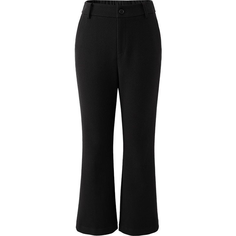 娅丽达加厚仿毛呢喇叭裤女秋冬白色裤子2024新款小个子休闲微喇裤,淘宝优惠券,粉丝福利购,淘宝优惠卷