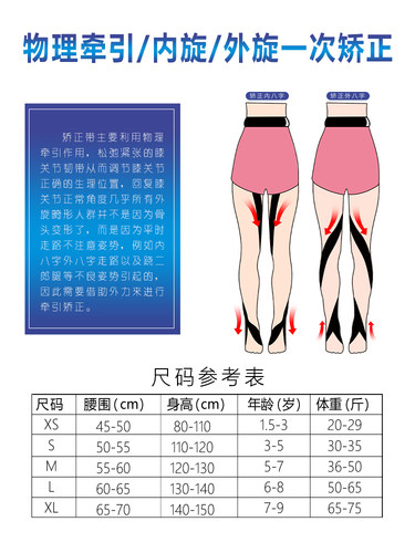 儿童内八字矫正器 内八脚矫正带下肢旋转纠正器内旋走路姿势矫正 - 图3