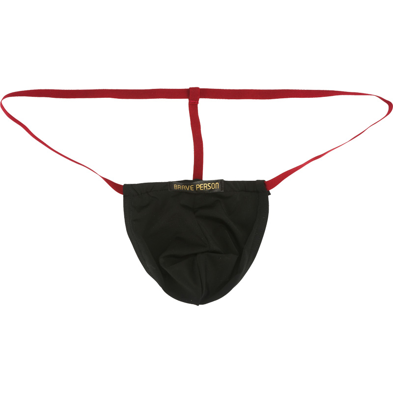 【2条】无畏船长低腰性感细带T裤内裤 男士弹力紧身U凸囊袋丁字裤 - 图3