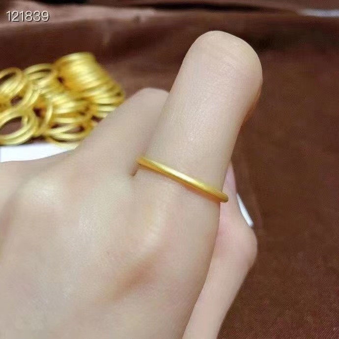 黄金足金 硬金三生三世光圈古法戒指指环女款女士情侣纯金方戒 999 黄金足金 硬金三生三世光圈古法戒指指环女款女士情侣纯金方戒 999