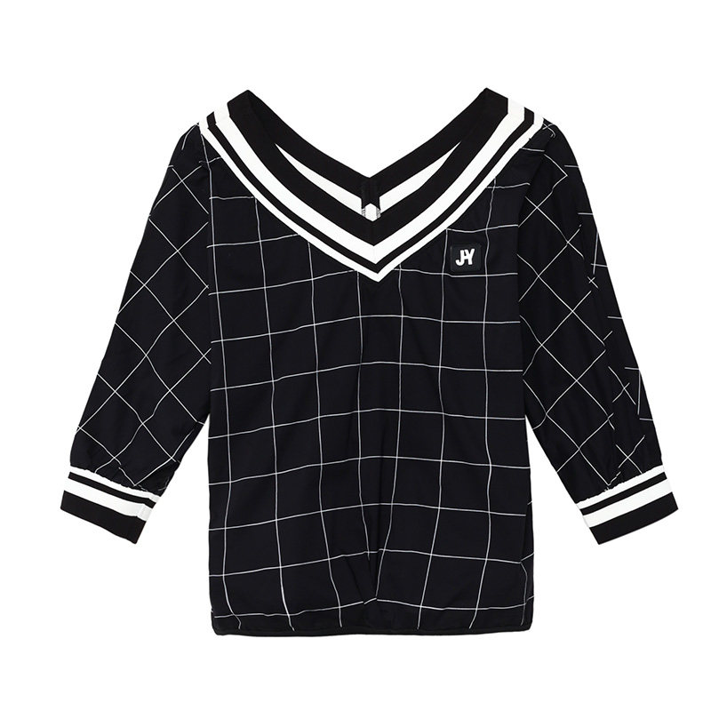 dooct七分袖学院风百搭2020恤衫 dooc蕾丝衫/雪纺衫