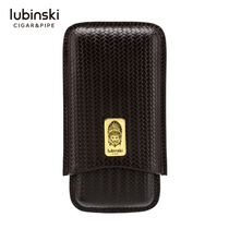 LUBINSKI cigar leather cover 3 2 clothing Bull Leather Material Portable Bag Fashion Personality Travel Out of Cigar Tube