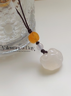 「如•意」中式玛瑙玉髓手机吊坠钥匙扣包包优盘挂件防丢男女款式