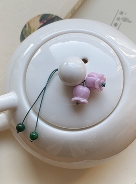 新款手工编织挂件手链创意小提溜茶壶盖碗绳绑茶具装饰配饰小吊坠