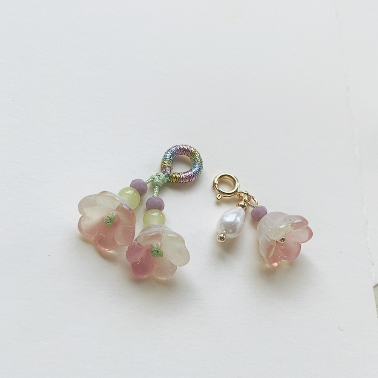 原创设计风铃花小提溜琉璃饰品DIY手链配饰服饰压襟扣子可爱挂件,淘宝优惠券,粉丝福利购,淘宝优惠卷